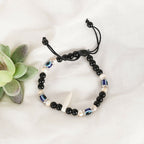 NVR Men & Women Pearl Evil Eye Adjustable Bracelet - Distacart