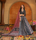 AI Fashion Black Crepe Designer Navratri Wear Lehenga Choli Collection