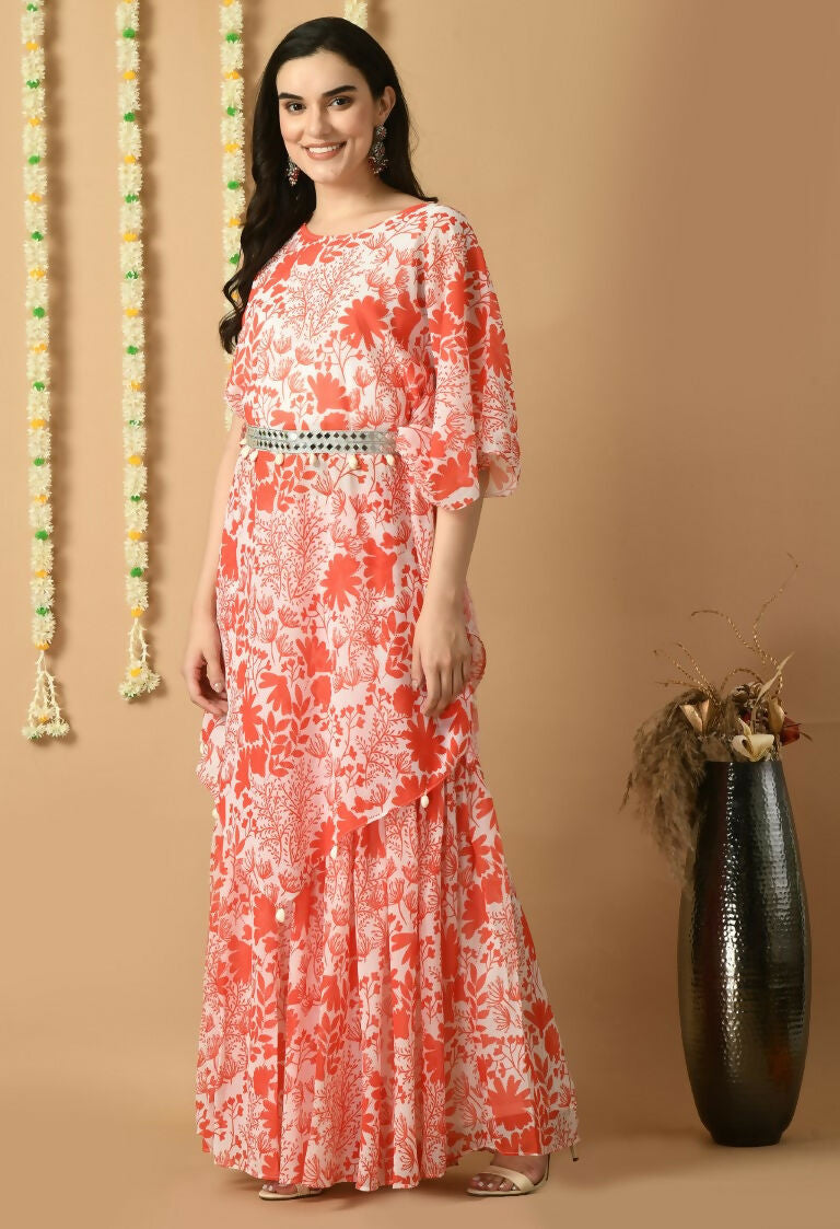 Joban Fashion Red Maslin Kurta Set