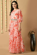 Joban Fashion Red Maslin Kurta Set