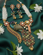 Jewel City Peacock Antique Necklace Set