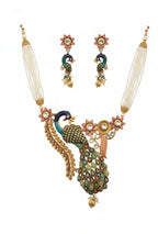 Jewel City Peacock Antique Necklace Set
