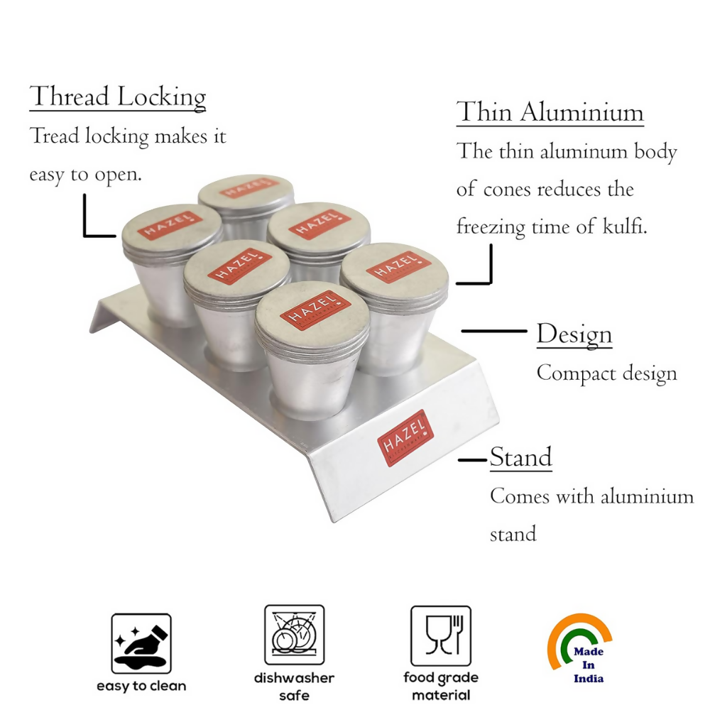 Hazel Kulfi Moulds Set Aluminium