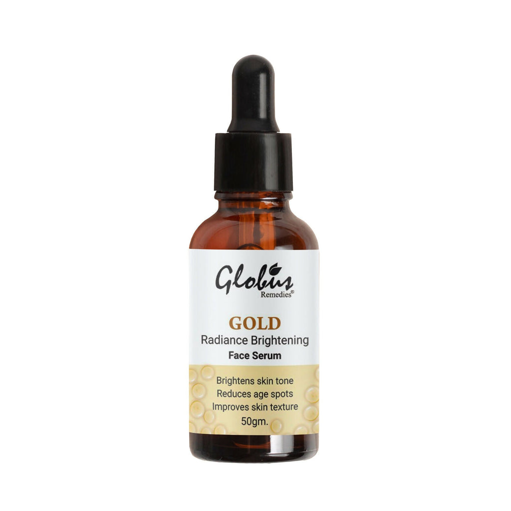 Globus Remedies Gold Radiance Anti Aging Face Serum, For Skin Lightening & Dark Spots Removal - Distacart