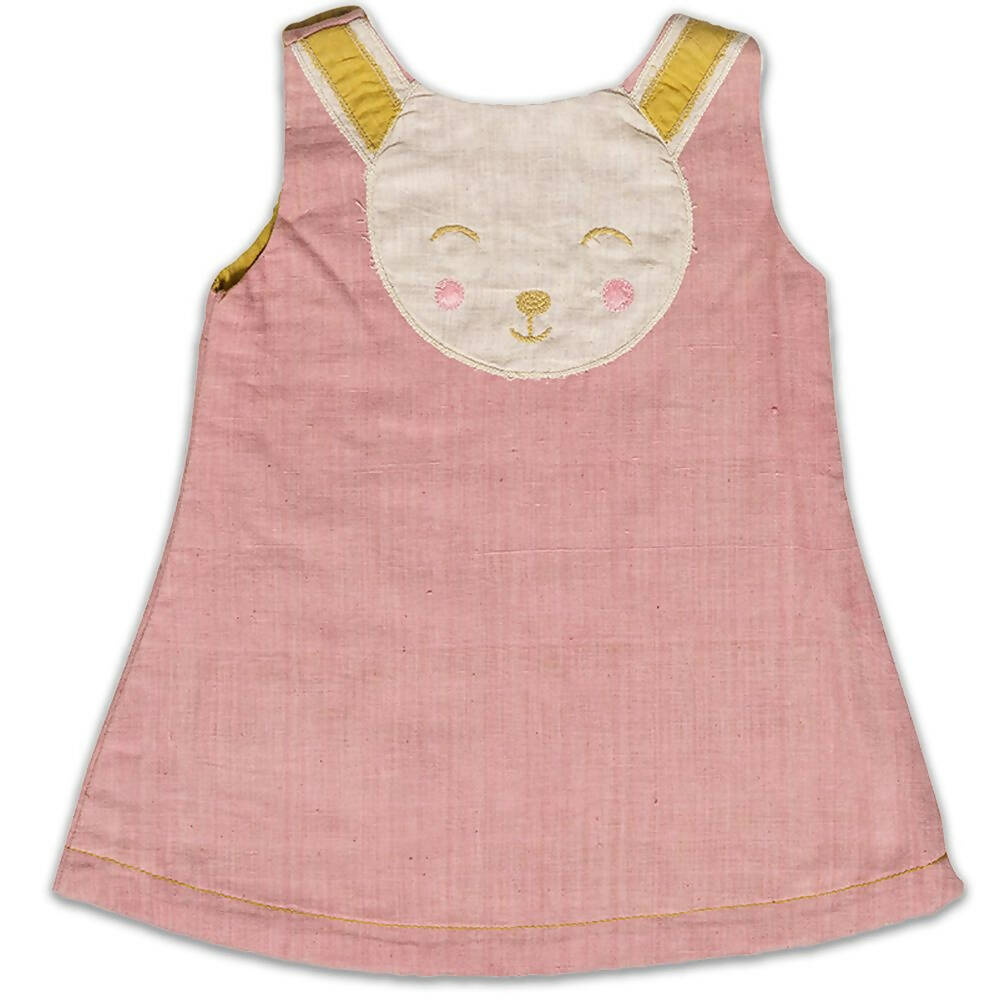 Mhyssa Pink Sleeveless A-line Frock