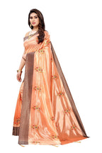 Vamika Orange Crepe Embroidery Saree (Nirali Orange)