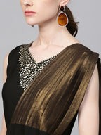 Ahalyaa Black Crepe Dress - Distacart