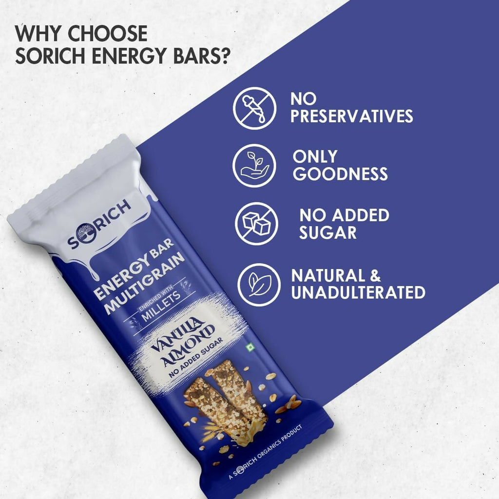 Sorich Organics Multigrain Energy Mini Bars Vanilla Almond - Distacart