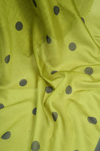 Vastranavya Olive Digital Printed Linen Ready To Wear Designer Saree with Unstitched Blouse - Distacart