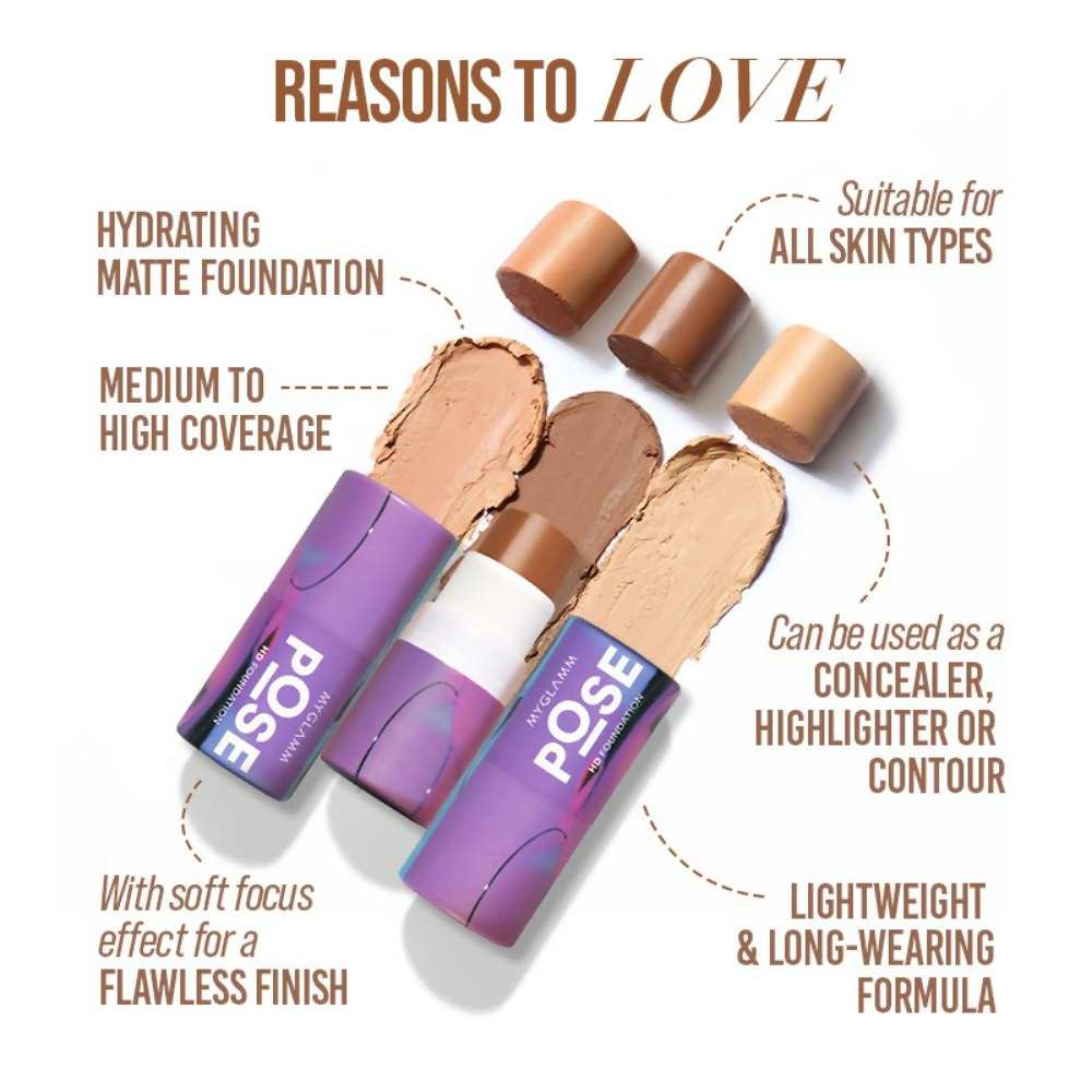 MyGlamm POSE HD Foundation Stick-Golden Honey