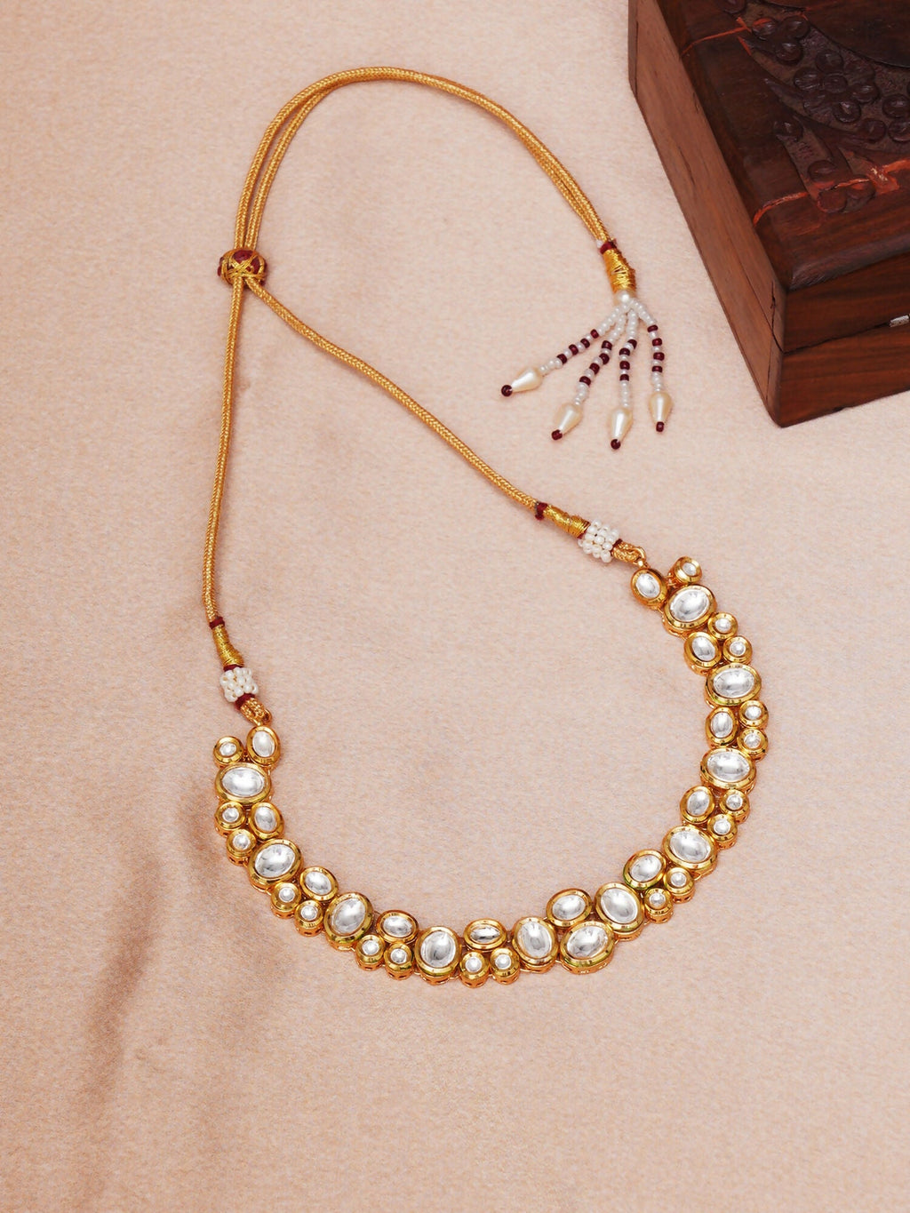 Kundan Neckpiece (Gold) - Ruby Raang