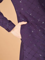 Vastranavya Dusty Purple Exclusive Festival Wear Viscose Silk Thread & Sequence Embroidered Work Kurta with Dupatta