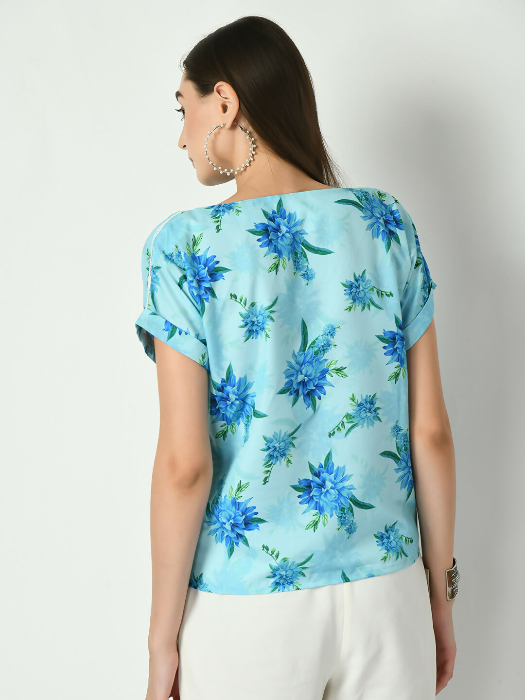Myshka Women's Blue Printed Top