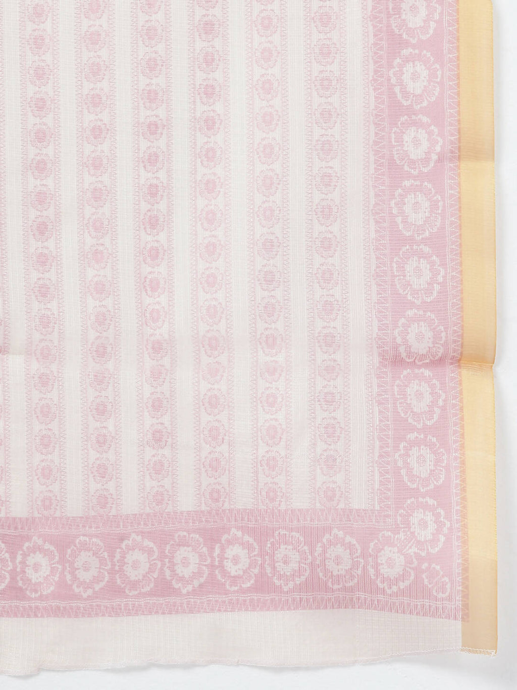 Myshka Women Peach-Coloured White Floral Printed Kurta with Sharara With Dupatta Set - Distacart