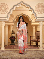 Shree Shyam Fashion Linen Cotton(Woven Work) Multicolour Saree - Distacart