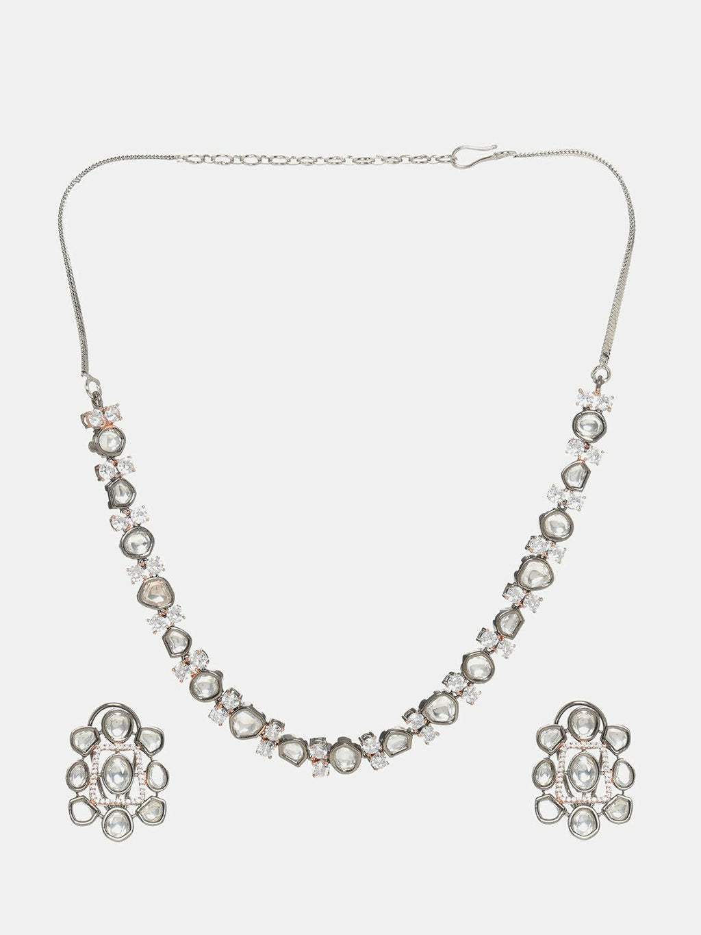Stone Neckpiece with Studs- Ruby Raang