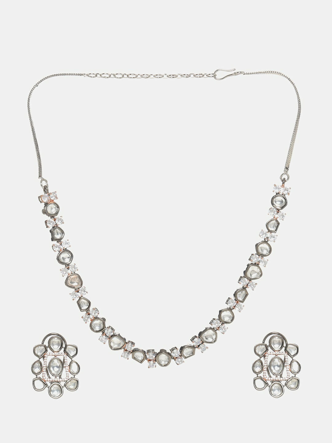 Stone Neckpiece with Studs- Ruby Raang