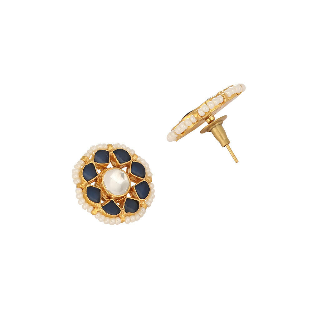 Nuyug 22K Gold Plated Floret Noor Stud Earrings - Distacart