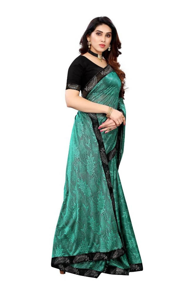 Vamika Rama Green Malai Silk Embroidery Saree