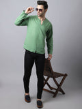 Even Apparels Green Pure Cotton Round Neck Slit Men's Kurta - Distacart