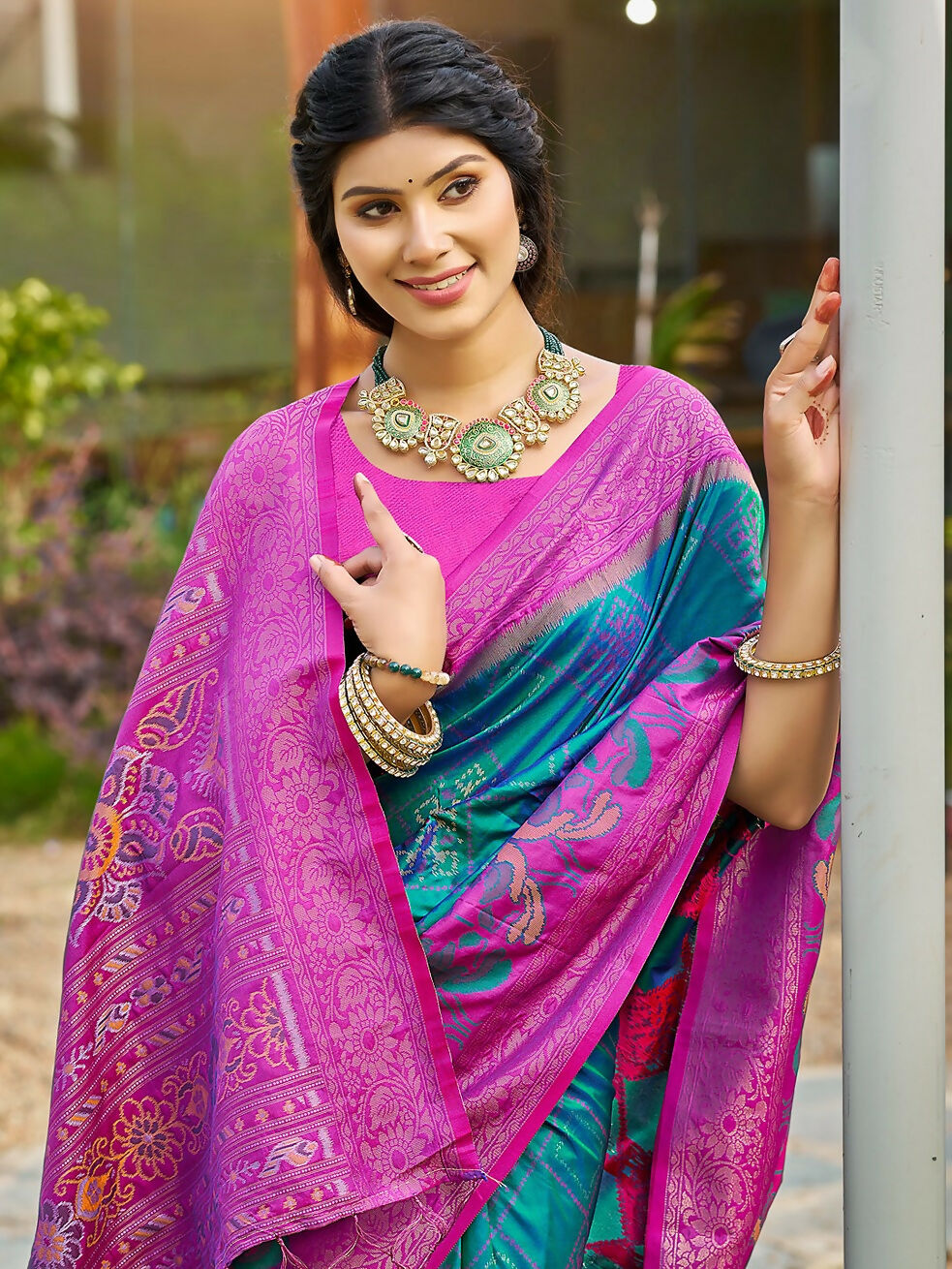 Shree Shyam Fashion Sea Green Soft Silk Saree - Distacart
