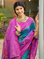 Shree Shyam Fashion Sea Green Soft Silk Saree - Distacart