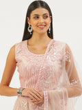 House of Panchhi Coral Net Sequinse Work Lehenga & Blouse, Dupatta