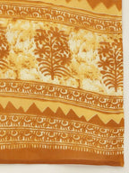 FIORRA Women's Yellow Cotton Straight Kurta Pant With Dupatta