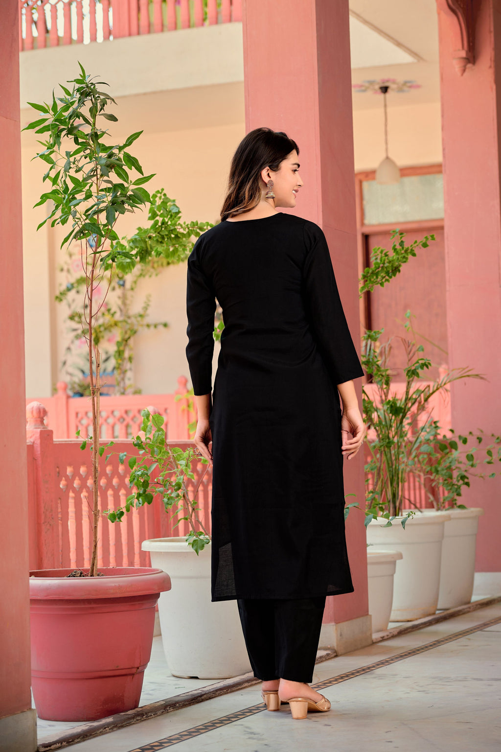 Hand Embroidered Kurta With Pant & Dupatta Premium Luxury, Multicolor - Hiral Fashion - Distacart