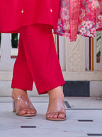 Hand Embroidered Kurta With Pant & Printed Dupatta Luxury Premium, Multicolor - Hiral Fashion
