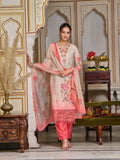Schiffli Embroidered Kurta With Pant & Printed Dupatta Premium Luxury, Multicolor - Hiral Fashion - Distacart
