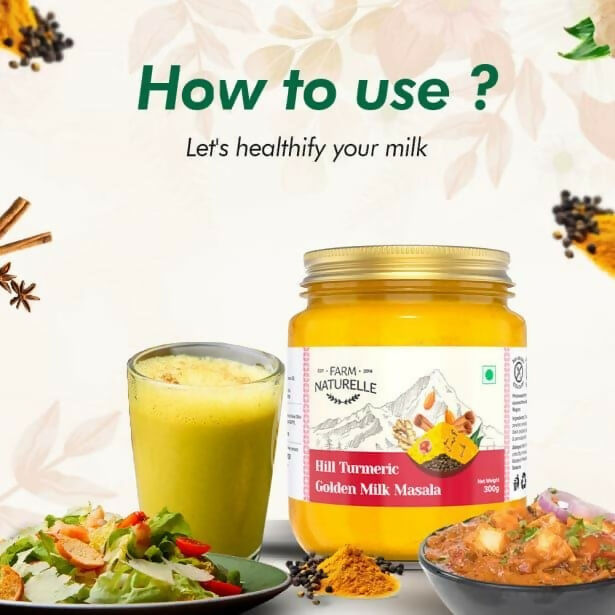 Farm Naturelle Golden Milk Masala - Turmeric Latte Blend with Spices