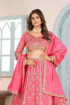 Lehenga Mart Designer Bollywood Style Wedding Wear Lehenga Choli - Pink