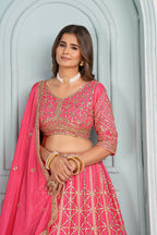Lehenga Mart Designer Bollywood Style Wedding Wear Lehenga Choli - Pink