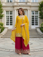 Lehenga Mart Designer Ready To Wear Salwar Suit Dupatta For Women-Yellow - Distacart