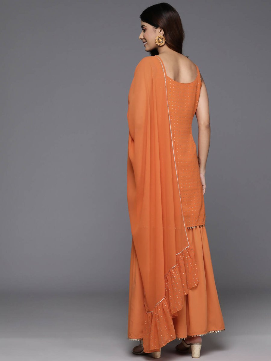 Ahalyaa Women's Traditional wear Kurta Set - Orange