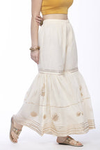 Mominos Fashion Cotton Off White Beautiful Gotta Work Sharara - Distacart