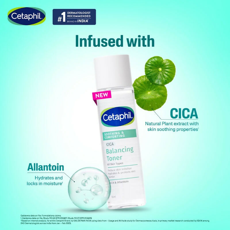 Cetaphil CICA Toner, Skin Barrier Protection, Reduces Irritation