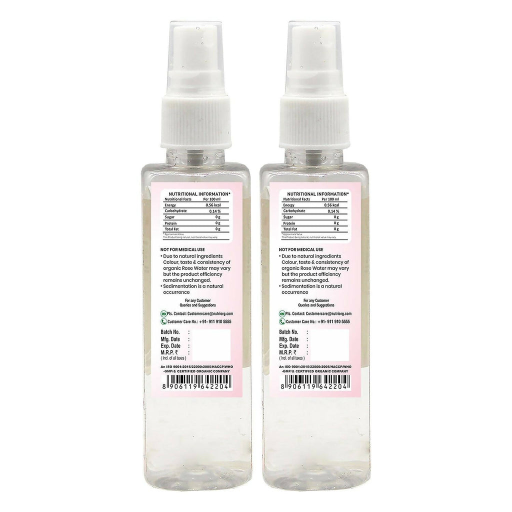 Nutriorg Certified Organic Rose Water