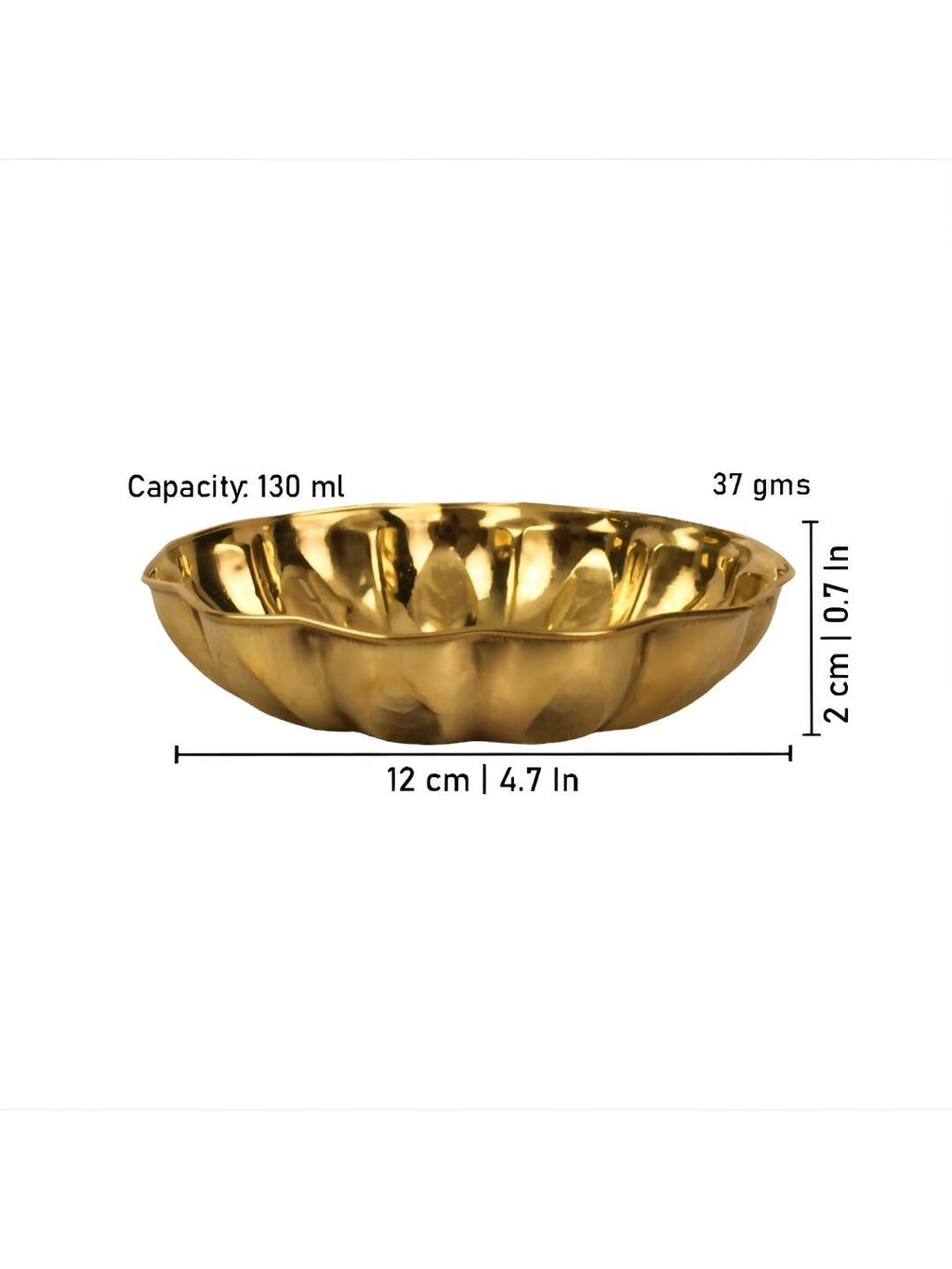 Spillbox Gold Toned Textured Pooja Thali