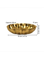 Spillbox Gold Toned Textured Pooja Thali