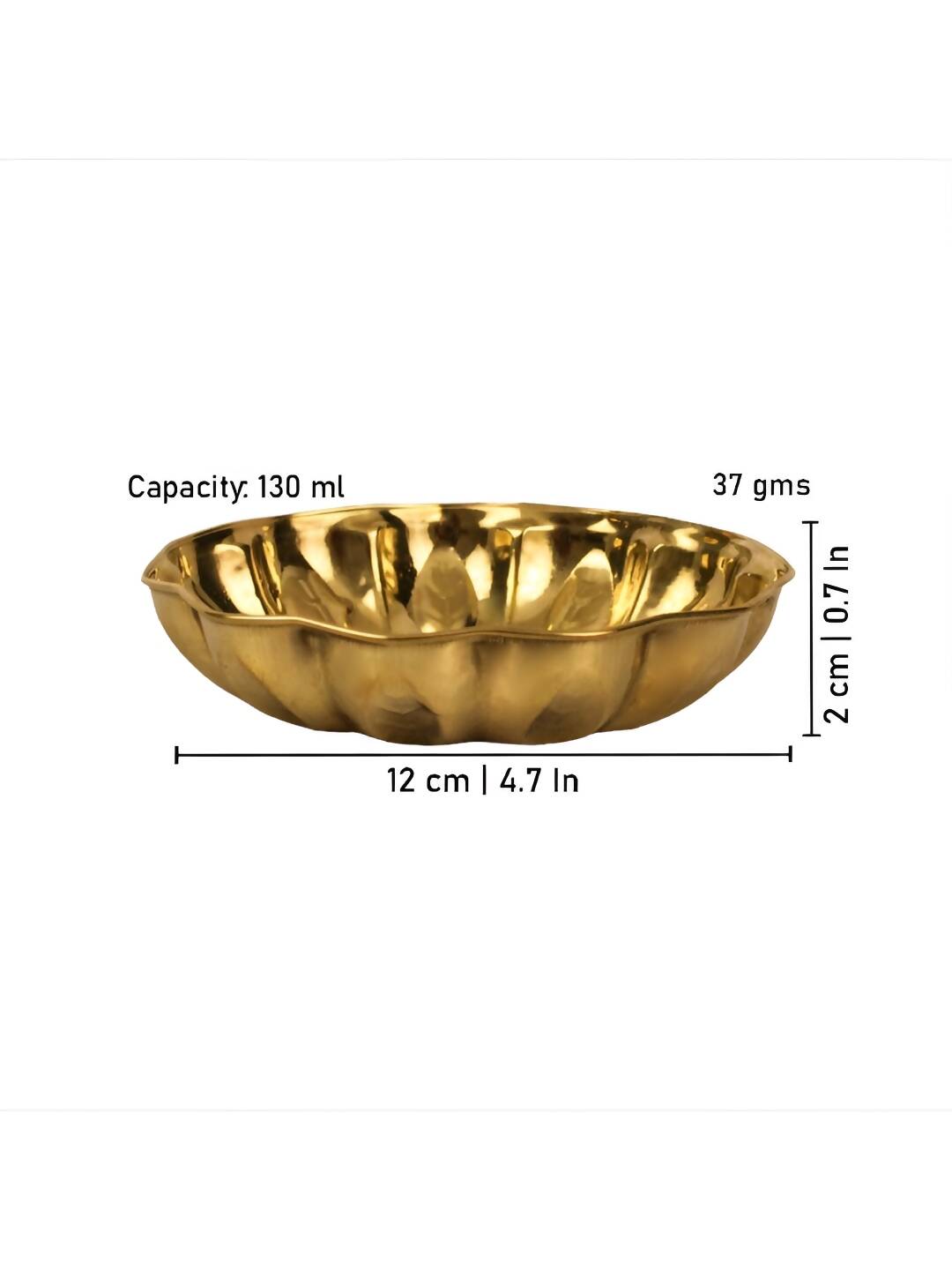 Spillbox Gold Toned Textured Pooja Thali