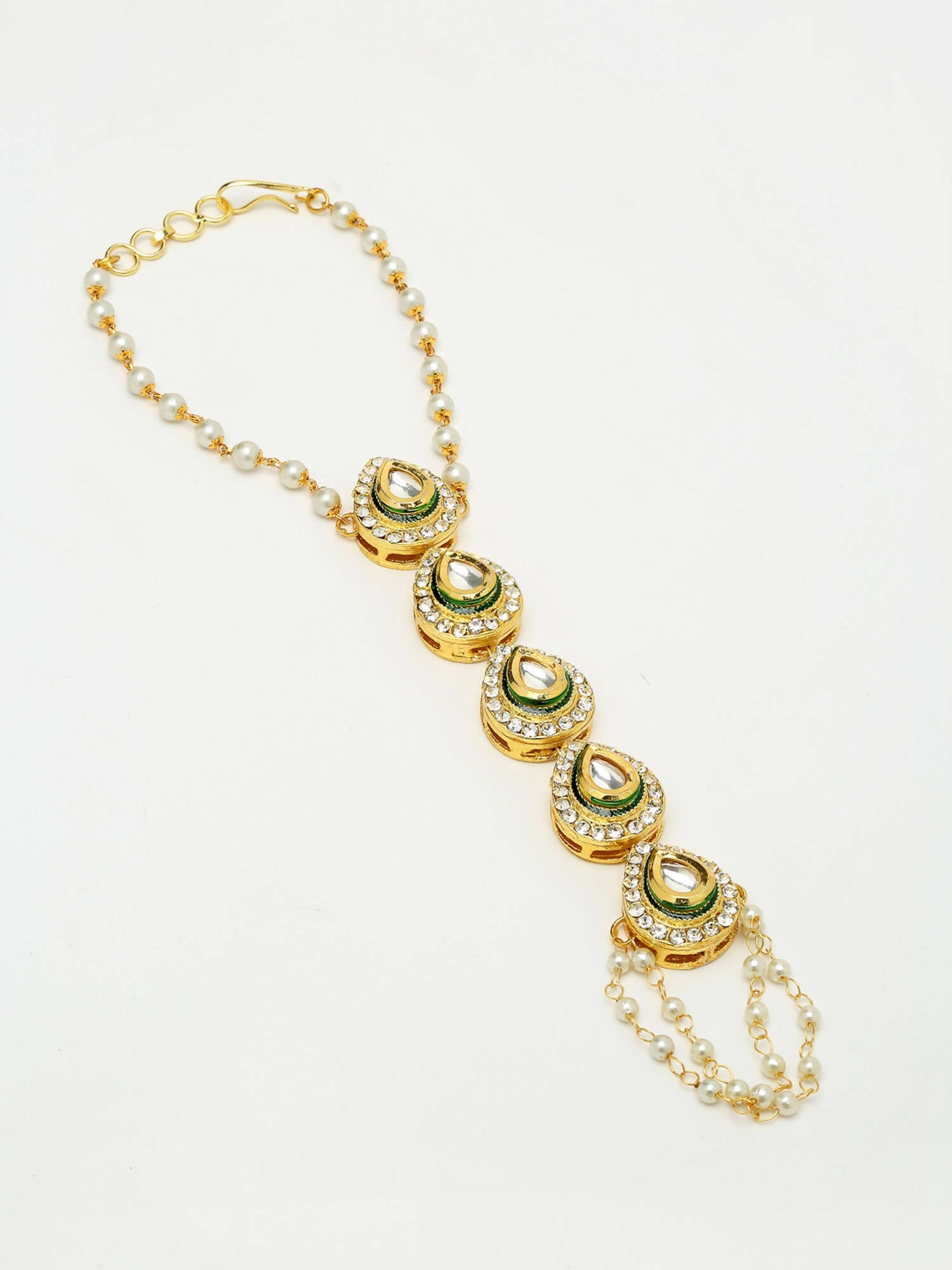 Kundan Hand Harness Set Of 2 - Ruby Raang - Distacart