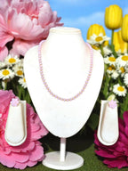 Inhanns Crystal Bloom – Single Line Necklace + Studs - Baby Colour Hai Koi