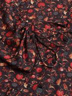 Black Poly Rayon Digital Printed A-line Top - Tarini