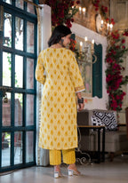 Lace Embroidered & Printed Kurta With Pant & Dupatta, Multicolor - Hiral Fashion