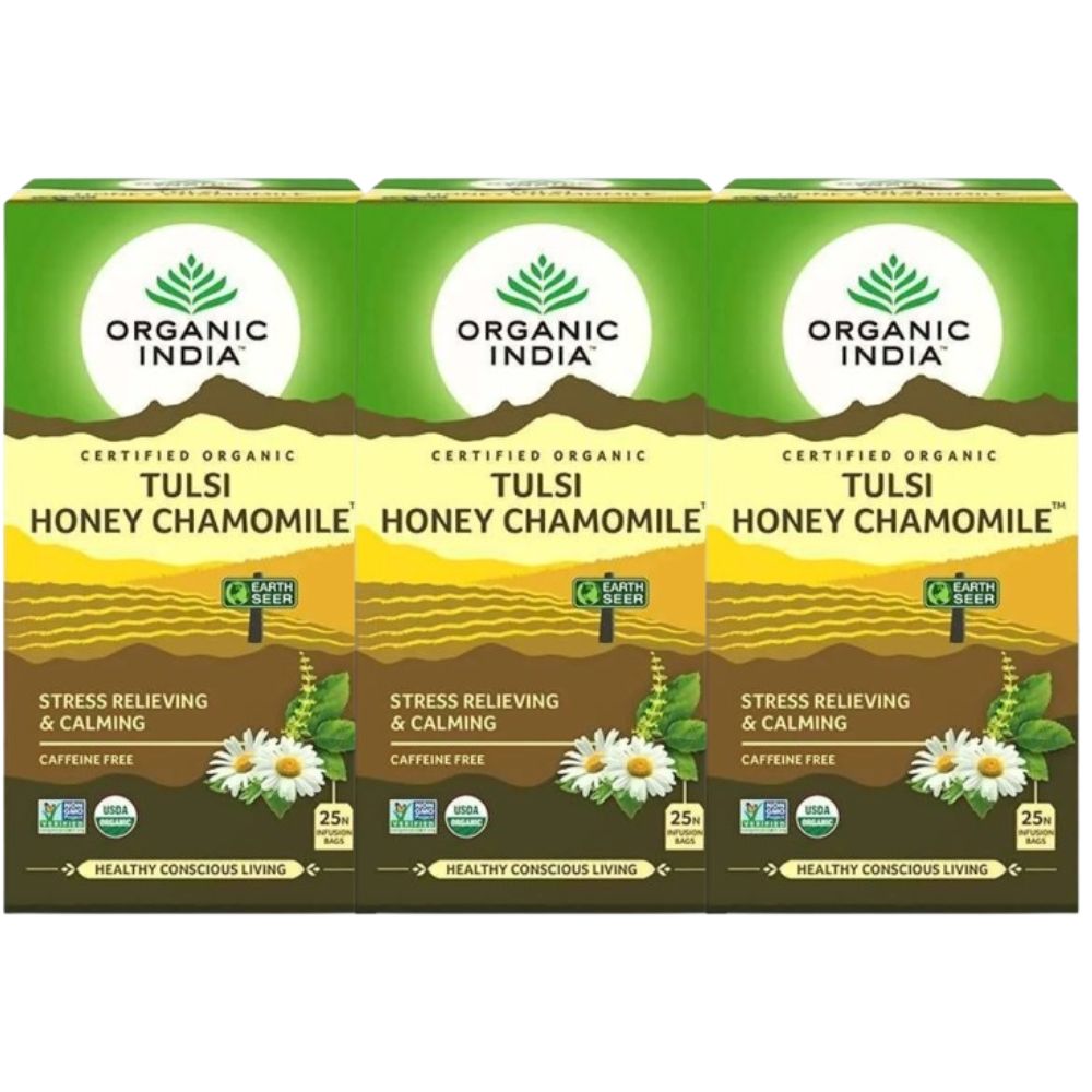 Organic India Tulsi Honey Chamomile 25 Tea Bags - Distacart