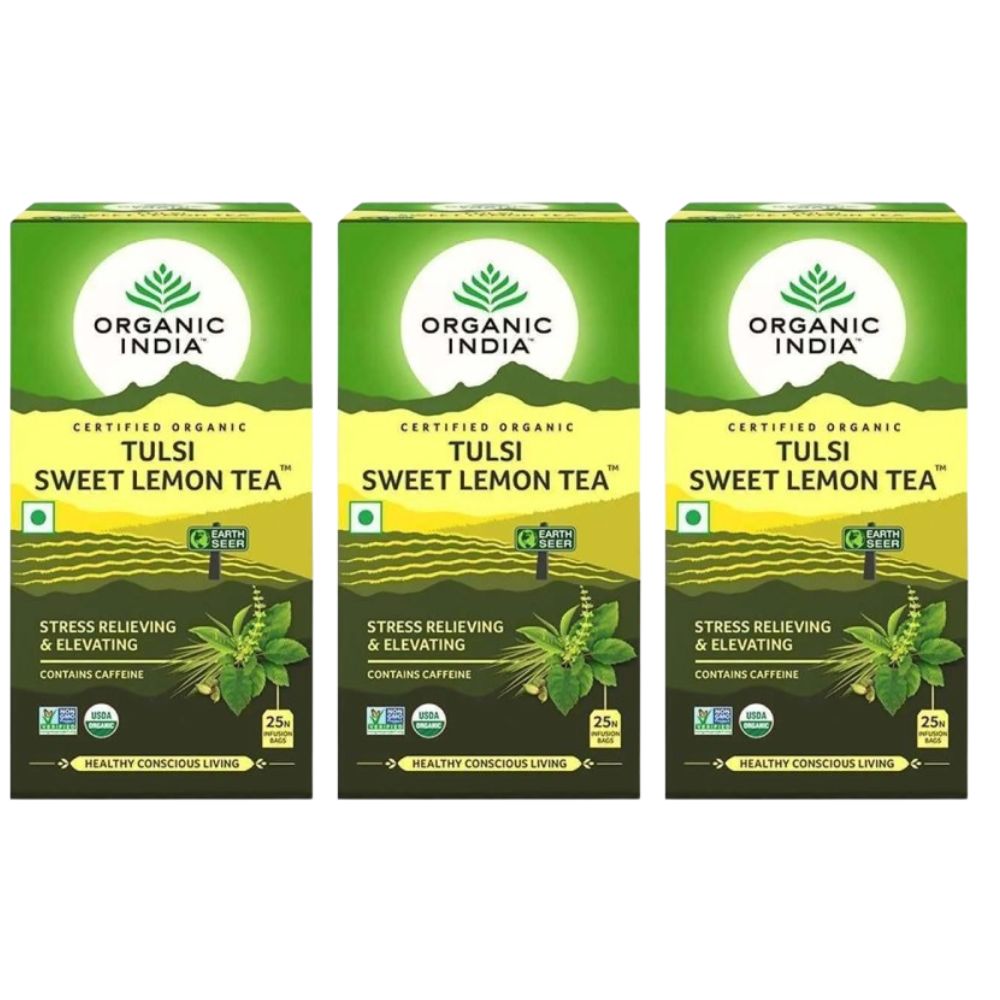 Organic India Tulsi Sweet Lemon Tea 25 Tea Bags - Distacart