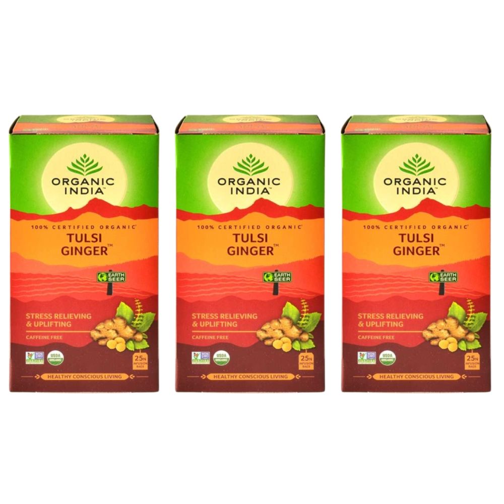 Organic India Tulsi Ginger 25 Tea Bags - Distacart