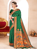 Shree Shyam Fashion Paithani Silk Green Saree - Distacart